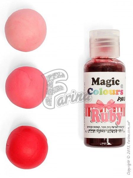 Краситель гелевый пищевой Magic Colours Pro 32г - Красный Темный(Ruby)< фото цена